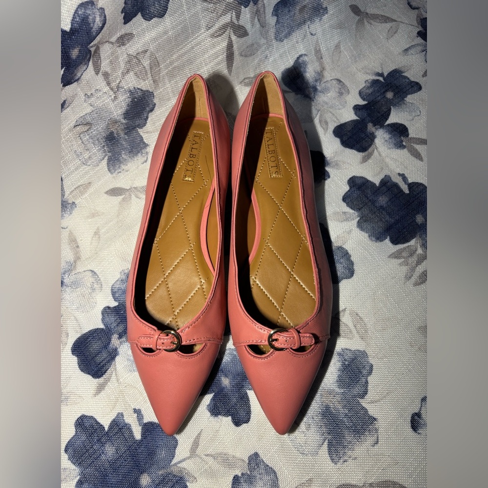 Talbots Coral Pink Pointed Flats